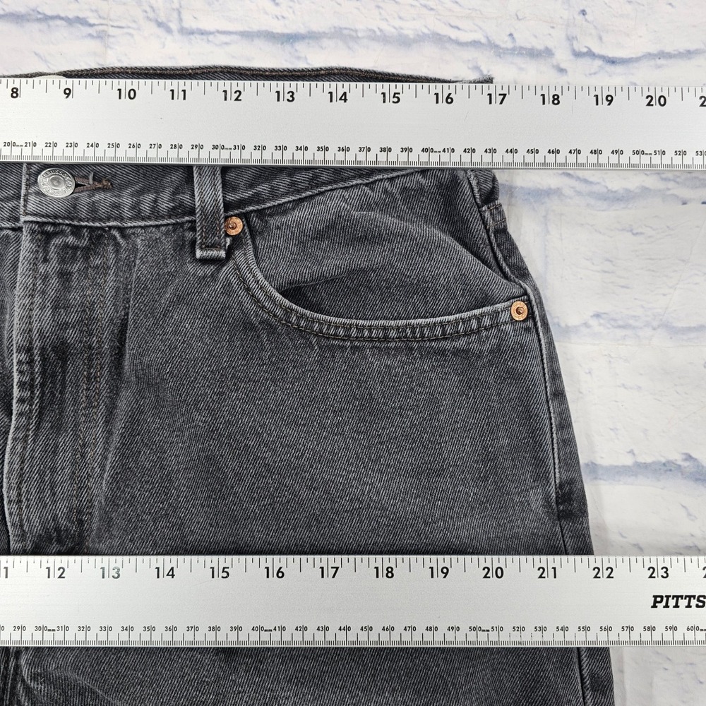 Levis 550 Relaxed Fit Jeans MEN 36x36 Black Faded Tapered Leg Denim Pant VTG Y2K - Picture 6 of 12